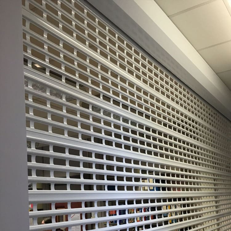 punched hole shutter installation